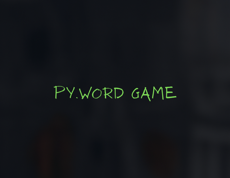 Py.word Game